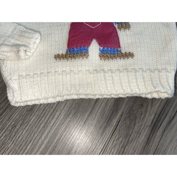 Vintage Ocean Pacific Kids Unisex Size 4 Knit Sweater Bunny Rabbit Easter - Picture 8 of 8